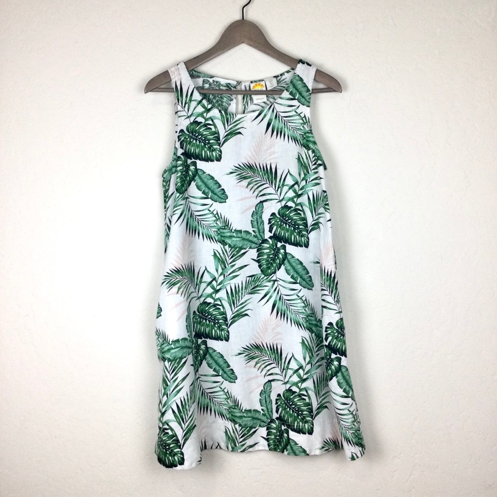 C&C California linen palm dress